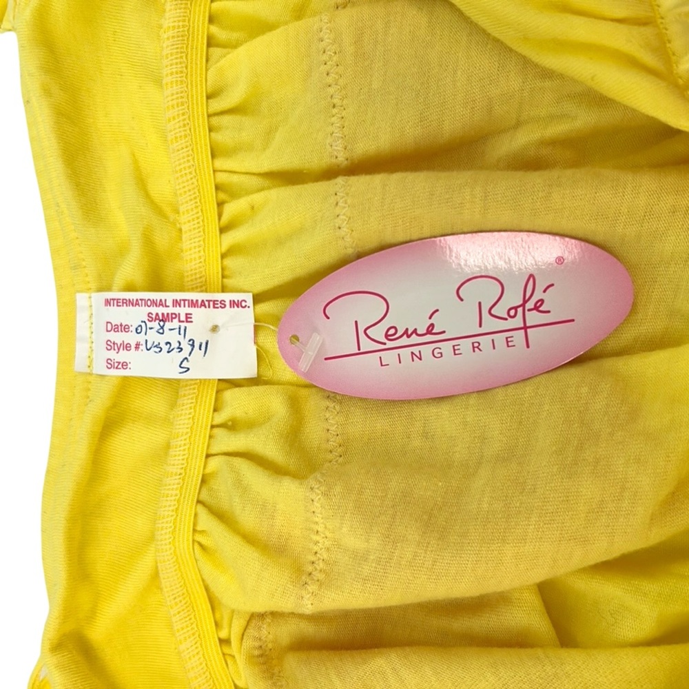 NEW SAMPLE Victoria’s Secret Eyelet Lace Tiered Yellow Sunshine Babydoll Small - Picture 9 of 10